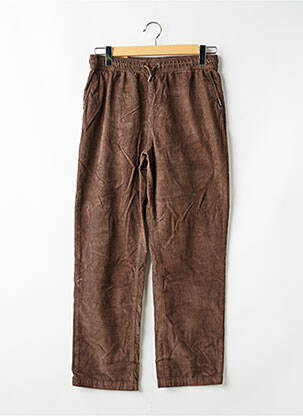 Pantalon droit fermeture liens à nouer taille élastique marron QUIKSILVER garçon