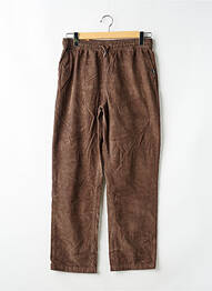 Pantalon droit fermeture liens à nouer taille élastique marron QUIKSILVER garcon