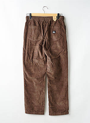 Pantalon droit fermeture liens à nouer taille élastique marron QUIKSILVER garcon