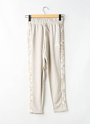 Jogging stretch taille élastique beige ADIDAS fille