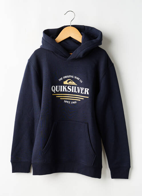 Sweat-shirt à capuche poches manches longues bleu QUIKSILVER garcon