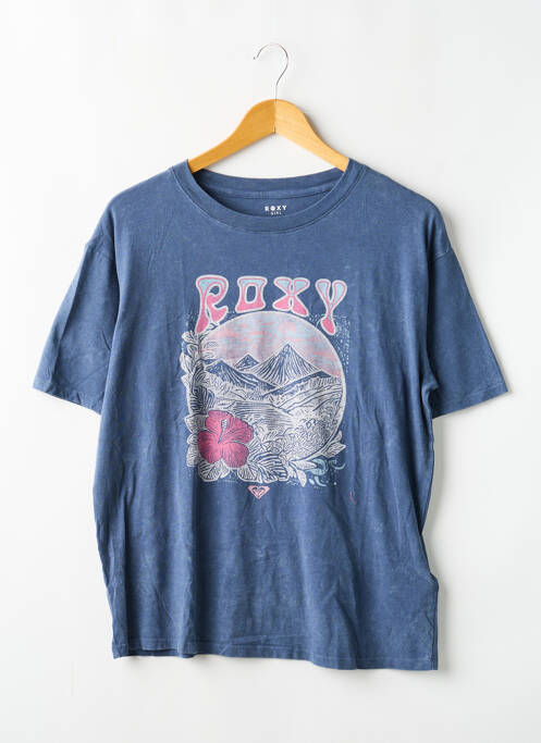 T-shirt stretch manches courtes bleu ROXY GIRL fille