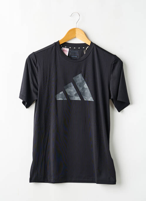 T-shirt stretch manches courtes noir ADIDAS garcon