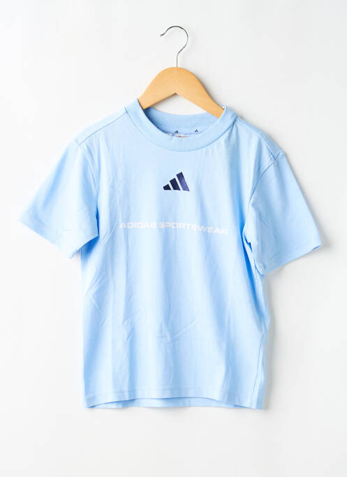 T-shirt stretch manches courtes bleu ADIDAS garcon