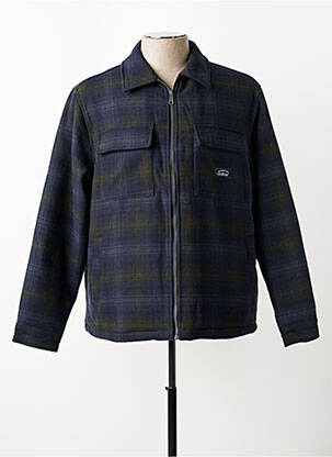 Veste casual finition intérieure fourrure synthétique bleu OXBOW homme