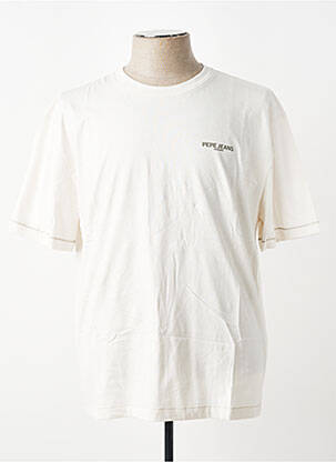 T-shirt stretch manches courtes beige PEPE JEANS homme