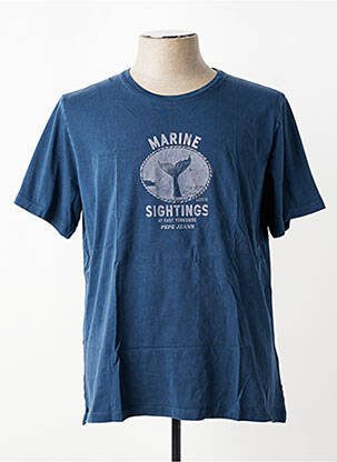 T-shirt stretch manches courtes bleu PEPE JEANS homme