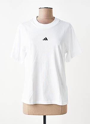 T-shirt sérigraphie manches courtes blanc ADIDAS femme
