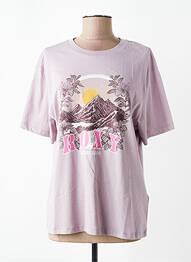 T-shirt coupe droite manches courtes violet ROXY femme