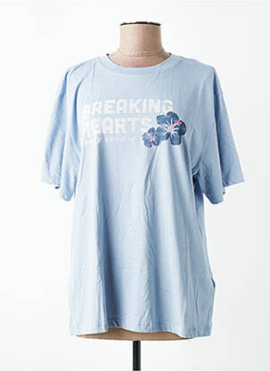 T-shirt coupe droite manches courtes bleu ROXY femme