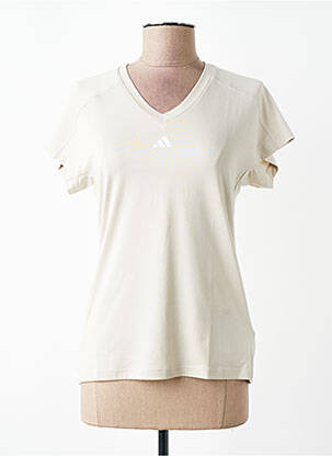 T-shirt col v manches courtes vert ADIDAS femme
