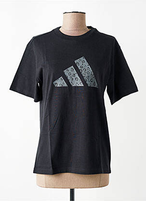 T-shirt sérigraphie manches courtes noir ADIDAS femme