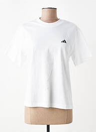 T-shirt stretch manches courtes blanc ADIDAS femme