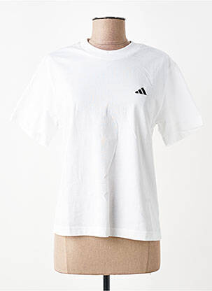 T-shirt stretch manches courtes blanc ADIDAS femme