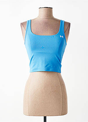 T-shirt stretch fines bretelles bleu UNDER ARMOUR femme