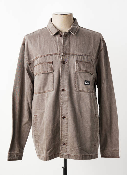 Veste casual fermeture boutonnée sur le devant marron QUIKSILVER homme