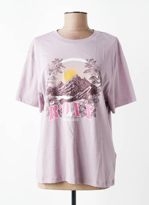 T-shirt coupe droite manches courtes violet ROXY femme