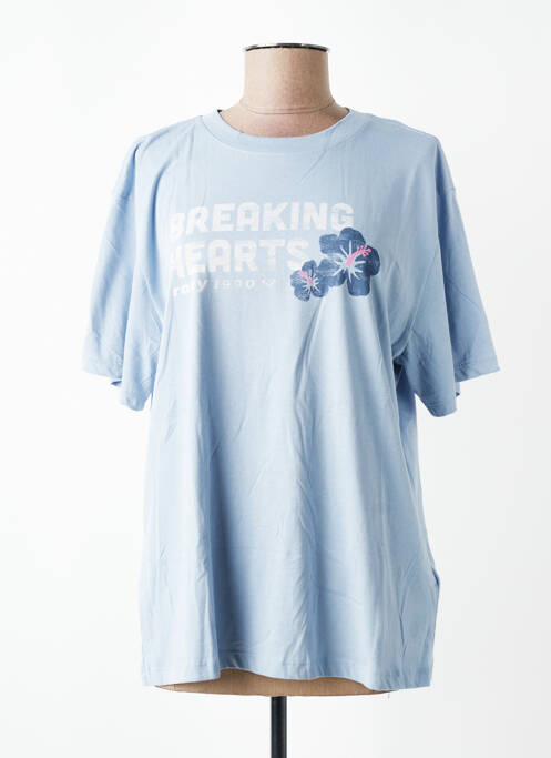 T-shirt coupe droite manches courtes bleu ROXY femme