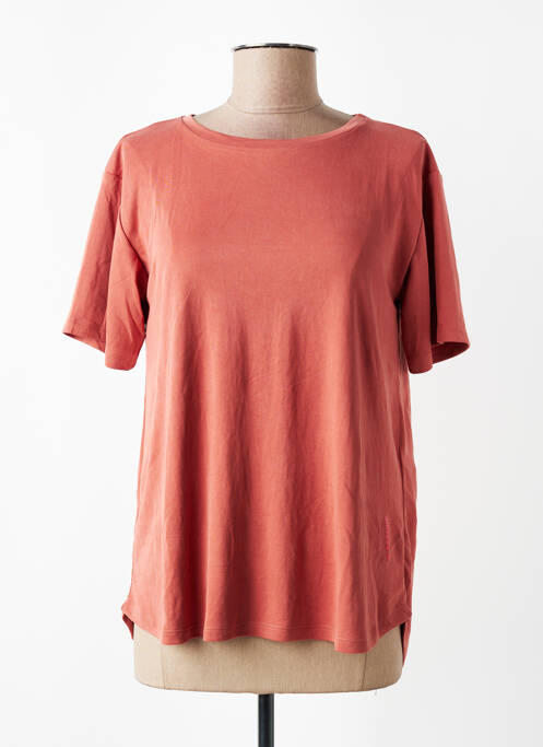 T-shirt coupe droite manches courtes orange ASTORE femme