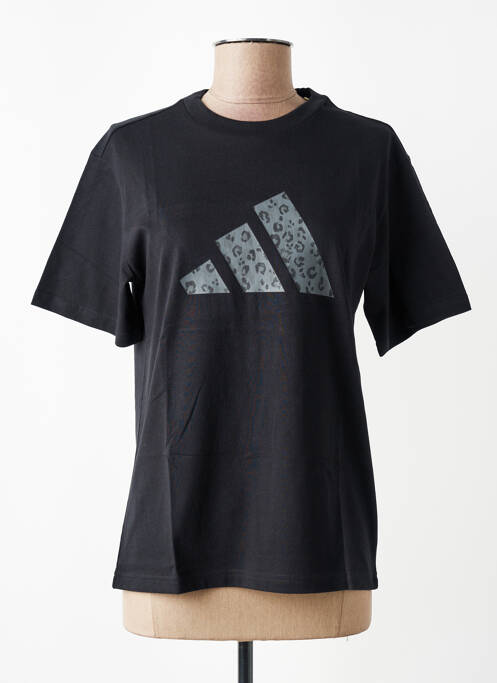 T-shirt sérigraphie manches courtes noir ADIDAS femme