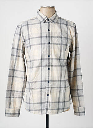 Chemise manches longues imprimé carreaux gris PEPE JEANS homme