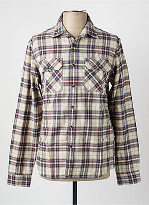 Chemise manches longues imprimé carreaux beige OXBOW homme