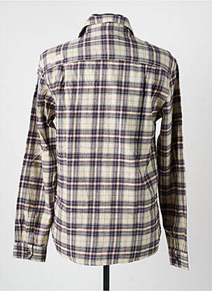 Chemise manches longues imprimé carreaux beige OXBOW homme