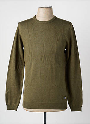 Pull col rond manches longues vert LEE COOPER homme