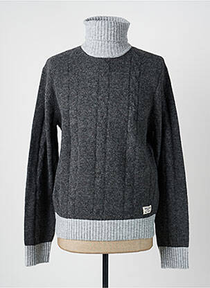 Pull col roulé coupe cintrée manches longues gris PEPE JEANS homme