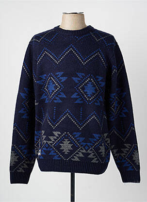 Pull col rond manches longues bleu OXBOW homme