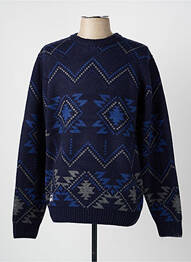 Pull col rond manches longues bleu OXBOW homme