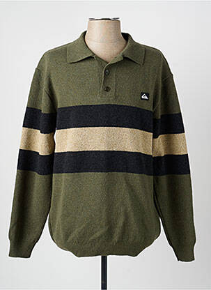 Pull manches longues manches longues vert QUIKSILVER homme