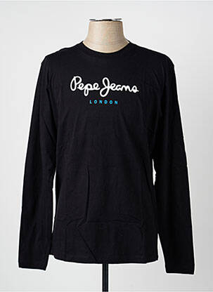 T-shirt coupe droite manches longues noir PEPE JEANS homme