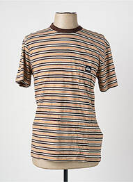 T-shirt coupe cintrée manches courtes marron QUIKSILVER homme