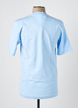 T-shirt broderie manches courtes bleu ADIDAS homme