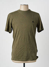 T-shirt broderie manches courtes vert QUIKSILVER homme