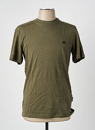 T-shirt broderie manches courtes vert QUIKSILVER homme