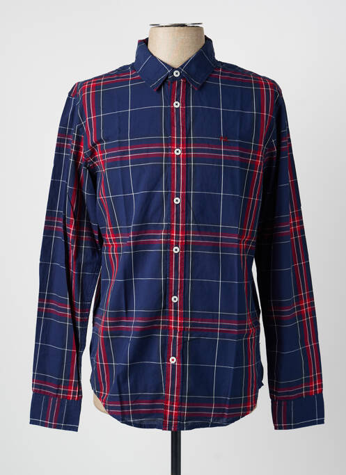 Chemise manches longues imprimé carreaux bleu PEPE JEANS homme