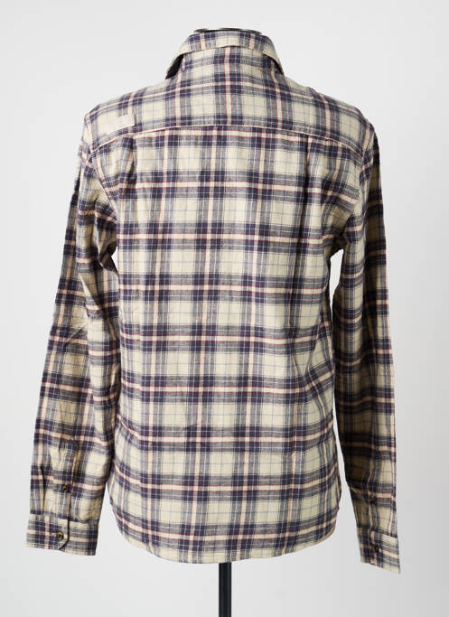 Chemise manches longues imprimé carreaux beige OXBOW homme