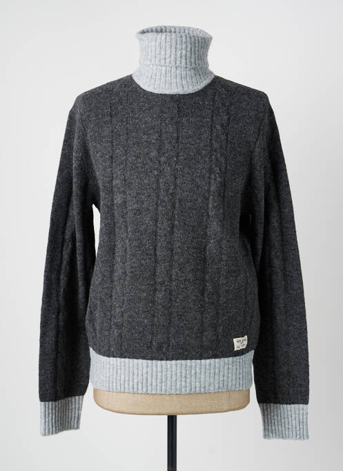 Pull col roulé coupe cintrée manches longues gris PEPE JEANS homme