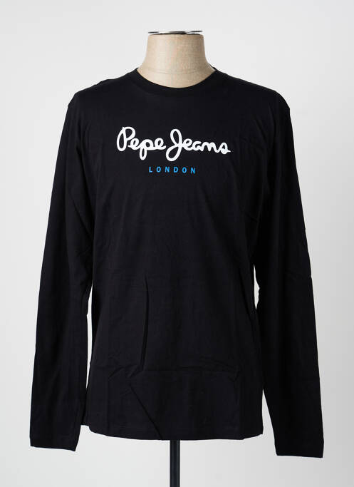T-shirt coupe droite manches longues noir PEPE JEANS homme