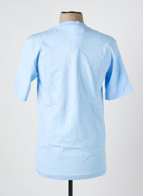 T-shirt broderie manches courtes bleu ADIDAS homme