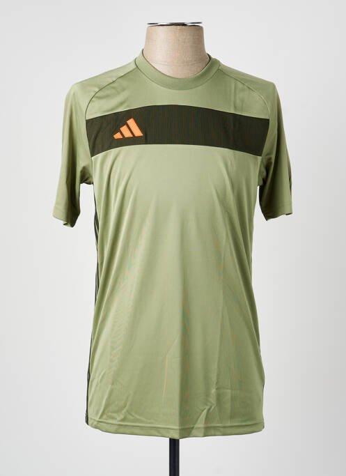 T-shirt coupe cintrée manches courtes vert ADIDAS homme