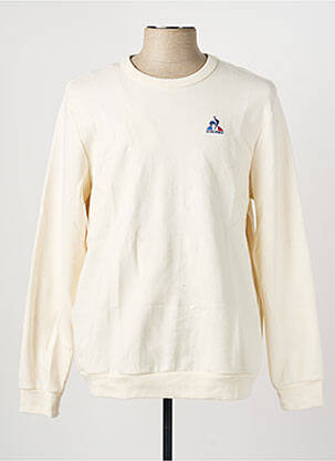 Sweat-shirt broderie manches longues beige LE COQ SPORTIF homme