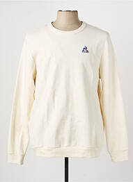 Sweat-shirt broderie manches longues beige LE COQ SPORTIF homme