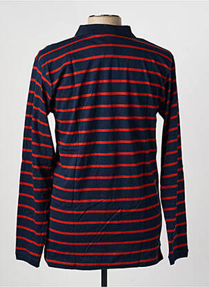 Polo imprimé rayures manches longues bleu ASTORE homme