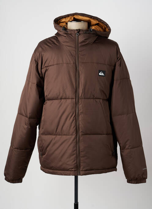 Doudoune manches longues a capuche marron QUIKSILVER homme