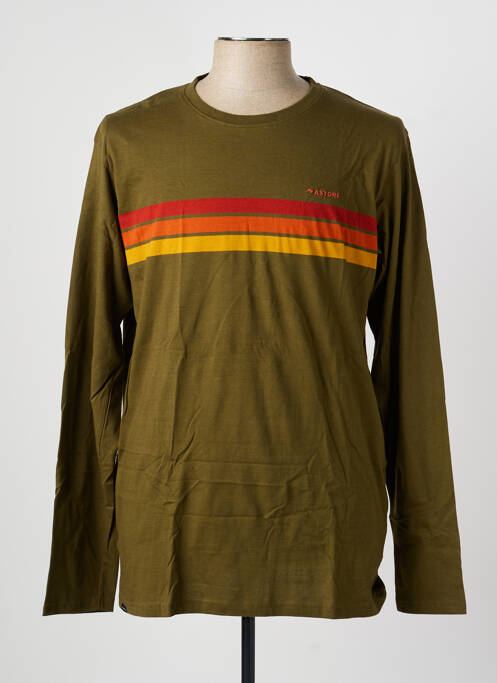 T-shirt coupe droite manches longues vert ASTORE homme