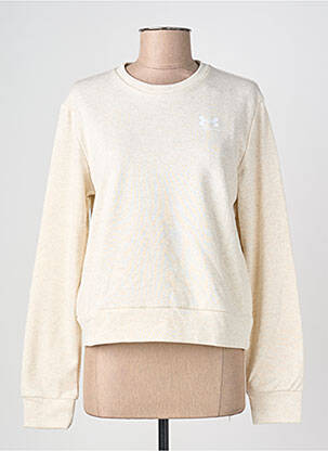 Sweat-shirt stretch manches longues beige UNDER ARMOUR femme