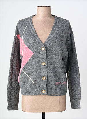 Gilet manches longues stretch gris PEPE JEANS femme